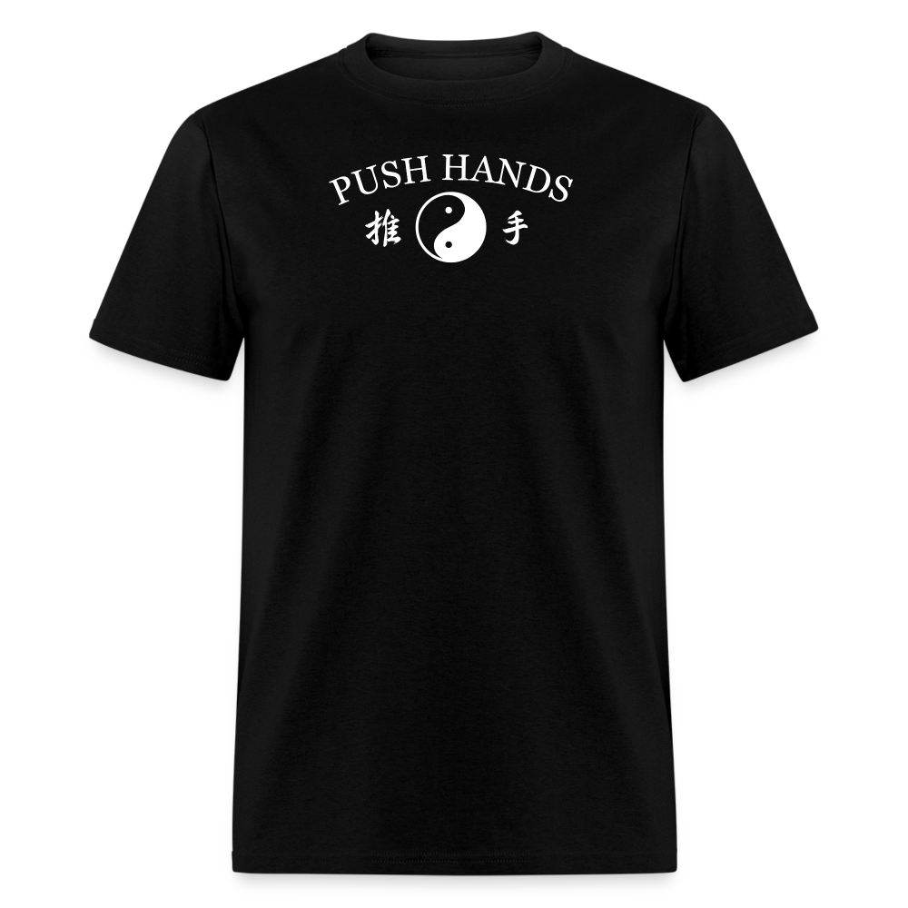 Push Hands Yin and Yang Kanji Men's T-Shirt - black