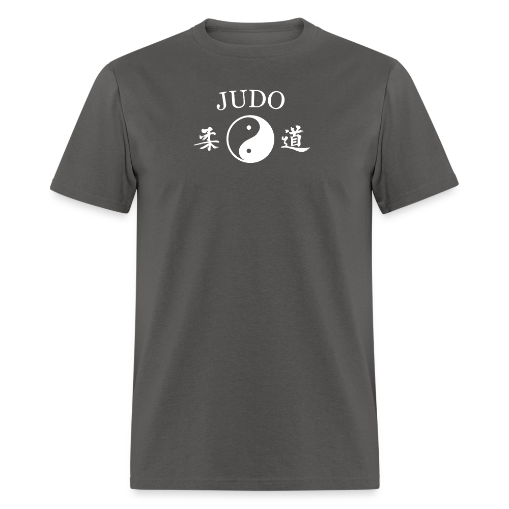 Judo Yin and Yang Kanji Men's T-Shirt - charcoal