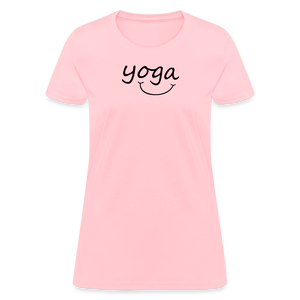 Yoga with a Smile Women's T-Shirt - pink