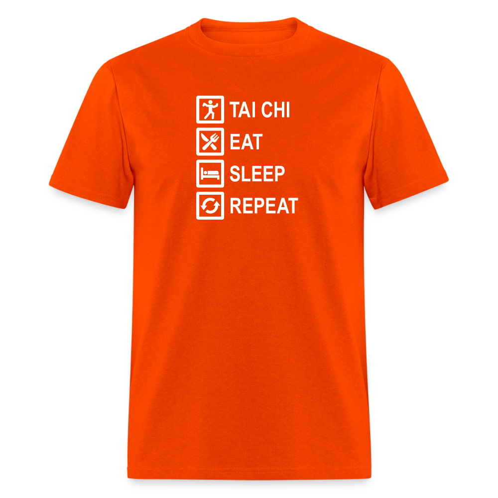 Tai Chi, Eat Sleep, Repeat Men's T-Shirt - orange