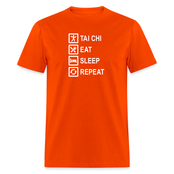 Tai Chi, Eat Sleep, Repeat Men's T-Shirt - orange