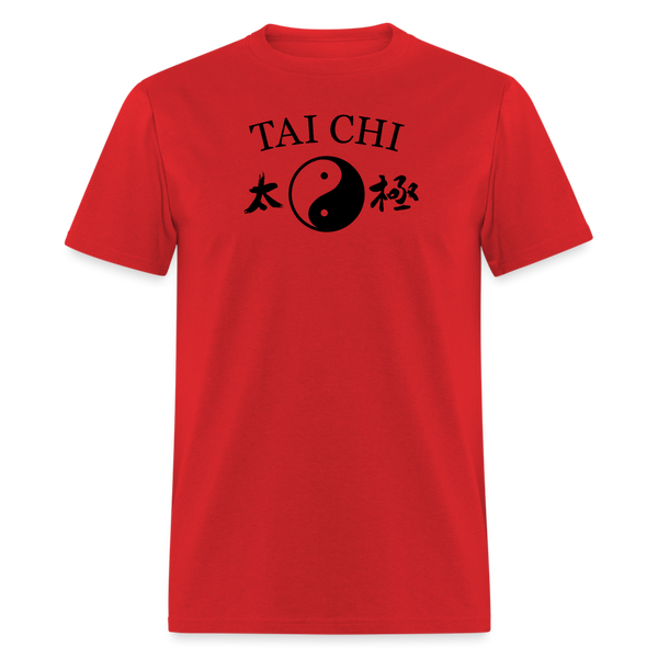 Tai Chi Yin and Yang Men's T-Shirt - red