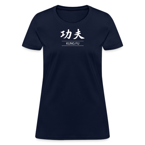 Kung Fu Kanji Women's T-Shirt - navy