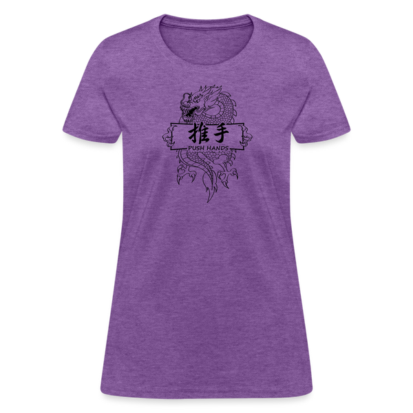 Dragon Push Hands Women's T-Shirt - purple heather