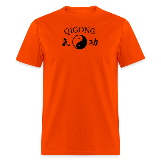 Qigong Yin and Yang with Kanji Men's T-Shirt - orange