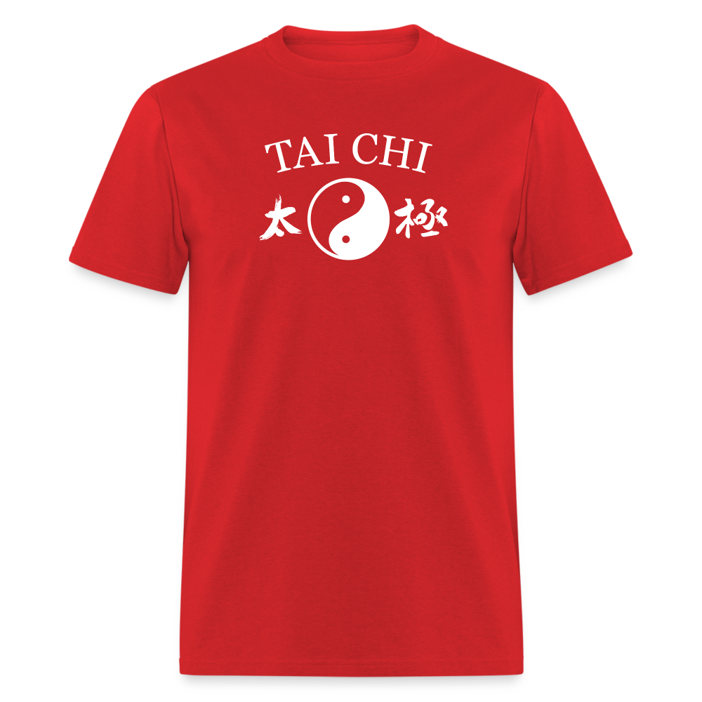 Tai Chi Yin and Yang with Kanji Men's T-Shirt - red