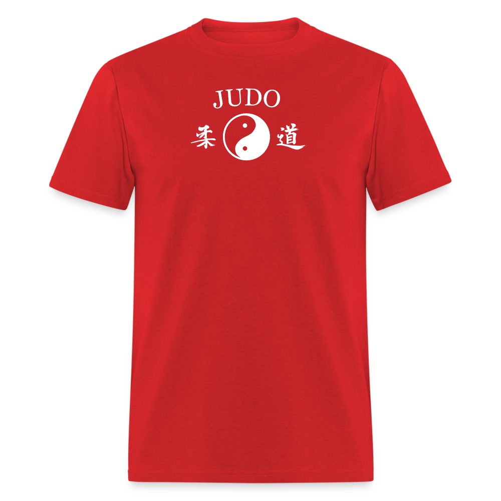 Judo Yin and Yang Kanji Men's T-Shirt - red