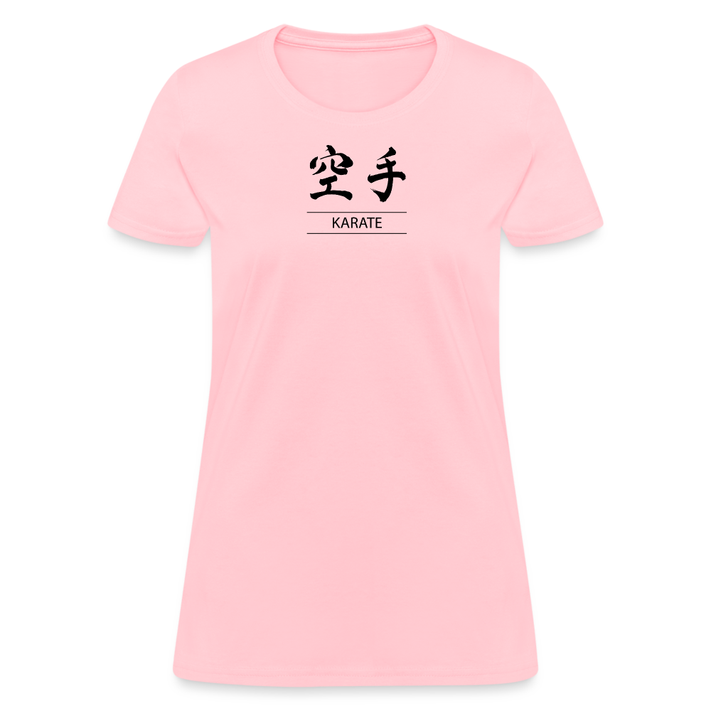 Karate Kanji Women's T-Shirt - pink