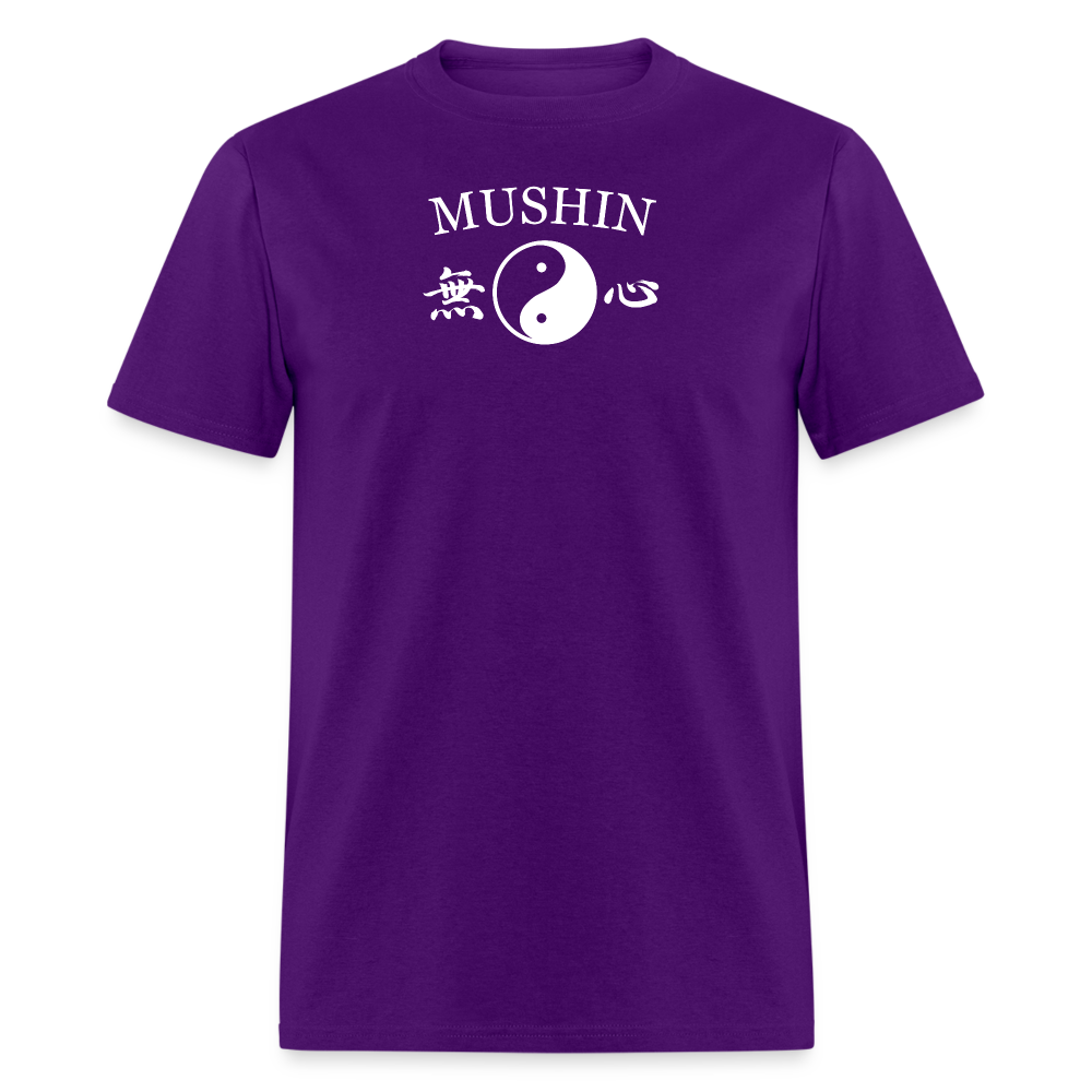 Mushin Kanji with Yin and Yang Men's T-Shirt - purple