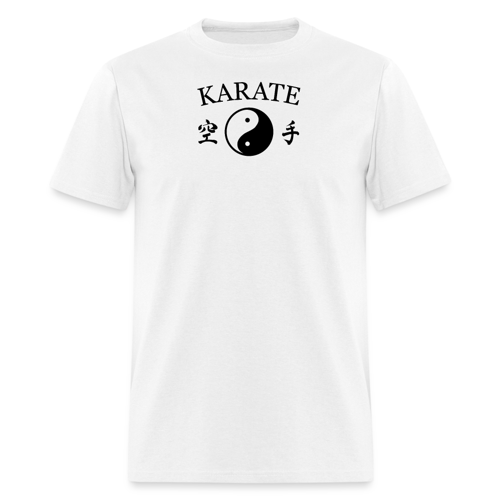 Karate Yin and Yang Kanji Men's T-Shirt - white