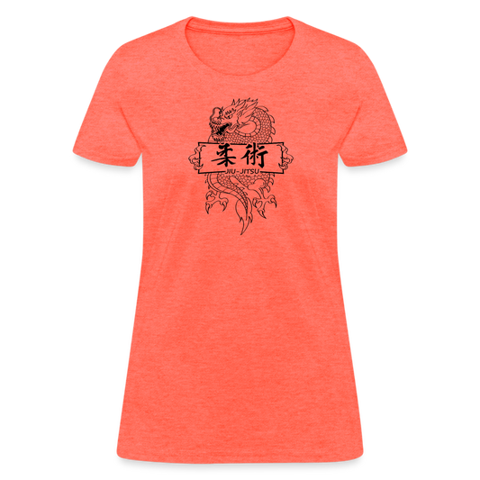 Dragon Jiu-Jitsu Women's T Shirt - heather coral