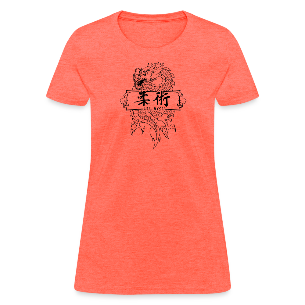 Dragon Jiu-Jitsu Women's T Shirt - heather coral