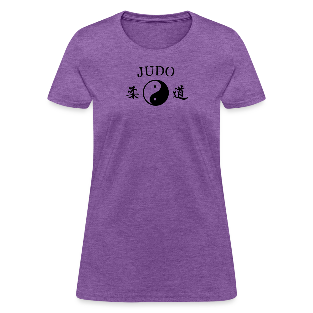 Judo Yin and Yang Kanji Women's T-Shirt - purple heather