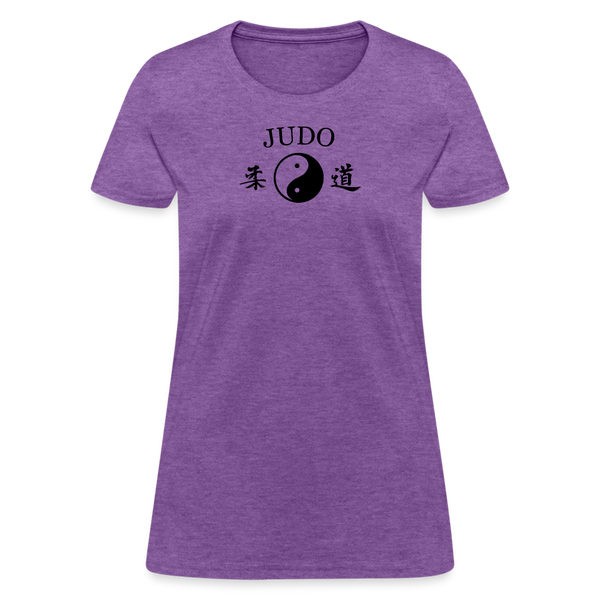 Judo Yin and Yang Kanji Women's T-Shirt - purple heather