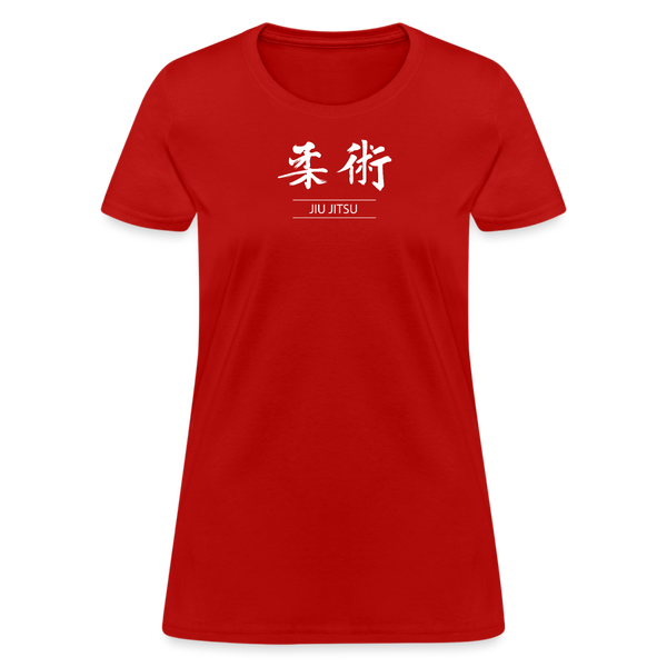 Jiu-Jitsu Kanji Women's T-Shirt - red