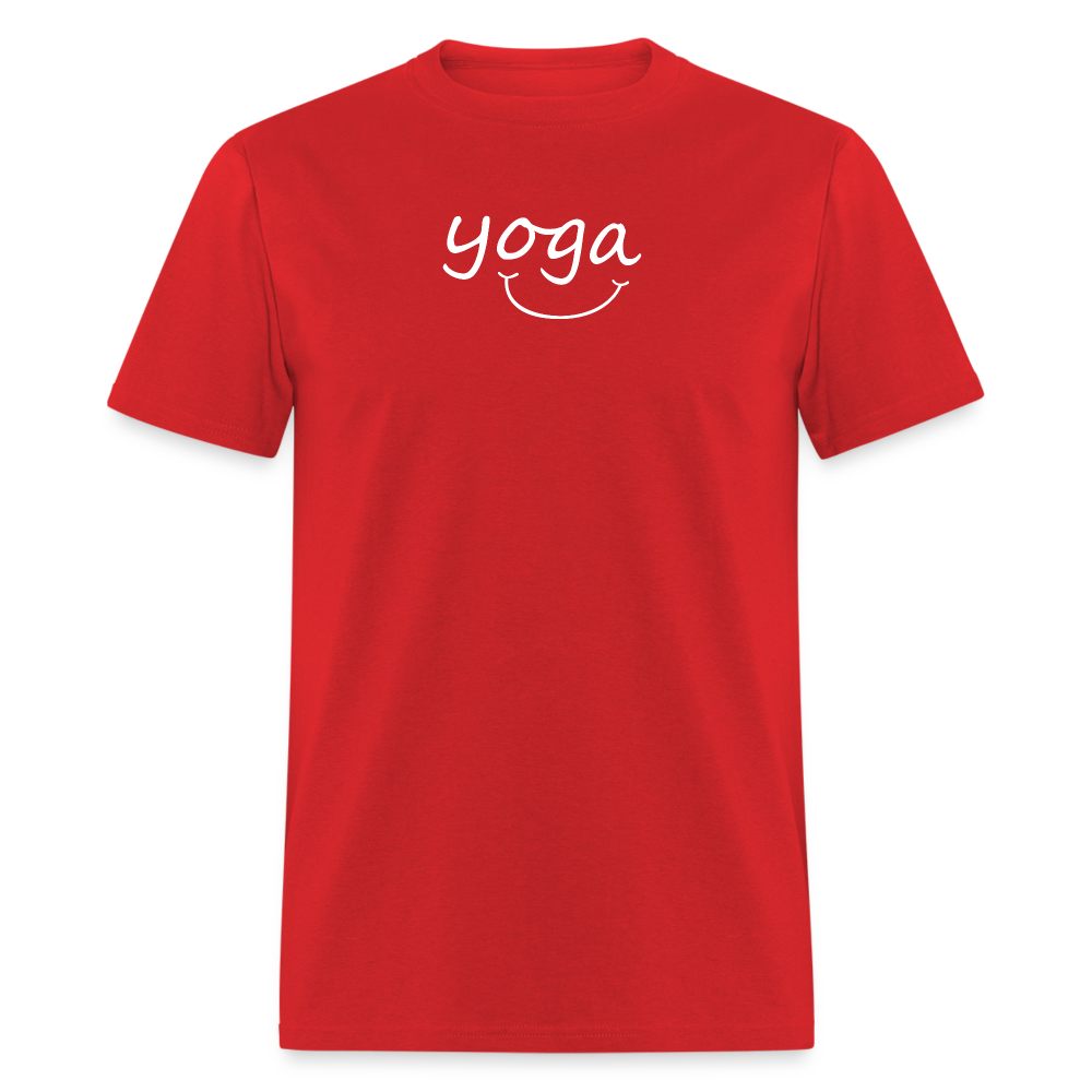 Yoga with a Smile Men's T-Shirt - red