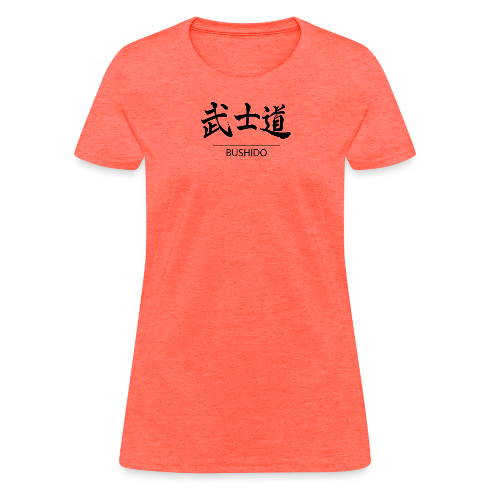 Bushido Kanji Women's T Shirt - heather coral