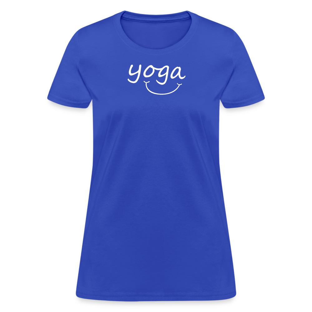 Yoga with a Smile Women's T-Shirt - royal blue