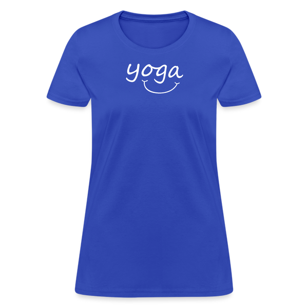 Yoga with a Smile Women's T-Shirt - royal blue