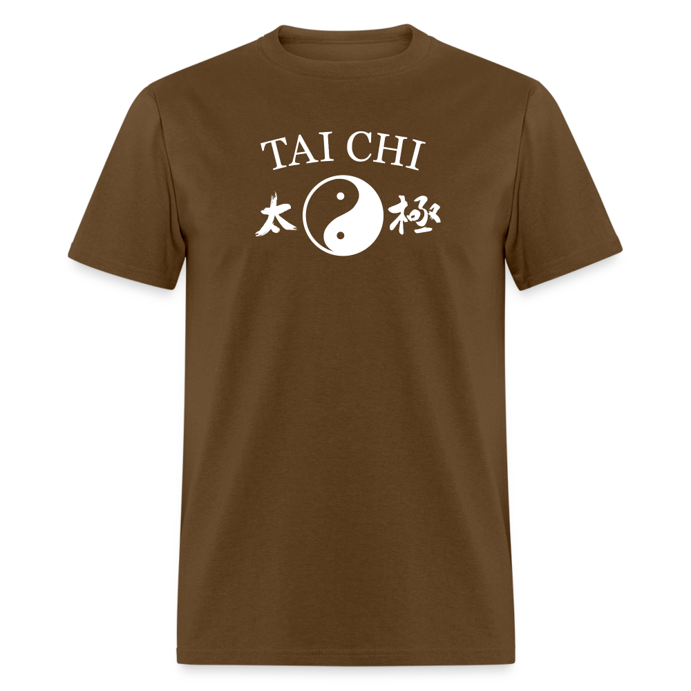 Tai Chi Yin and Yang with Kanji Men's T-Shirt - brown