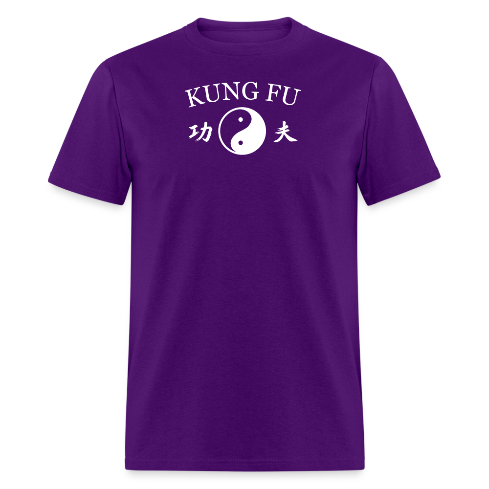 Kung Fu Yin and Yang Kanji Men's T-Shirt - purple