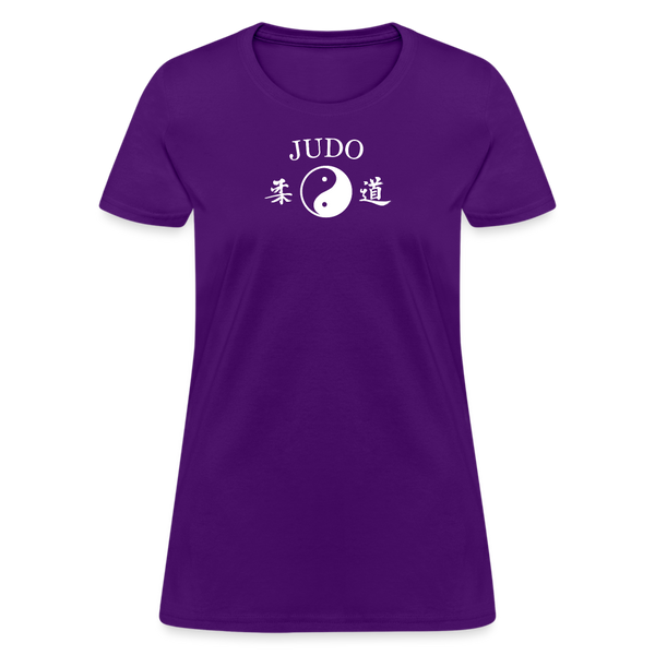 Judo Yin and Yang Kanji Women's T-Shirt - purple