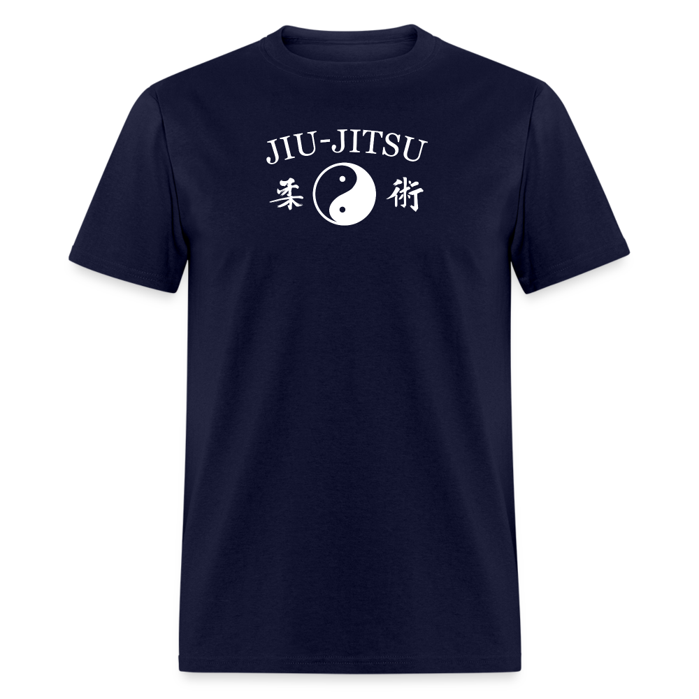 Jiu-Jitsu Yin and Yang Kanji Men's T-Shirt - navy