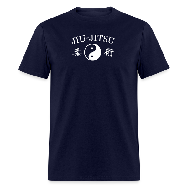 Jiu-Jitsu Yin and Yang Kanji Men's T-Shirt - navy