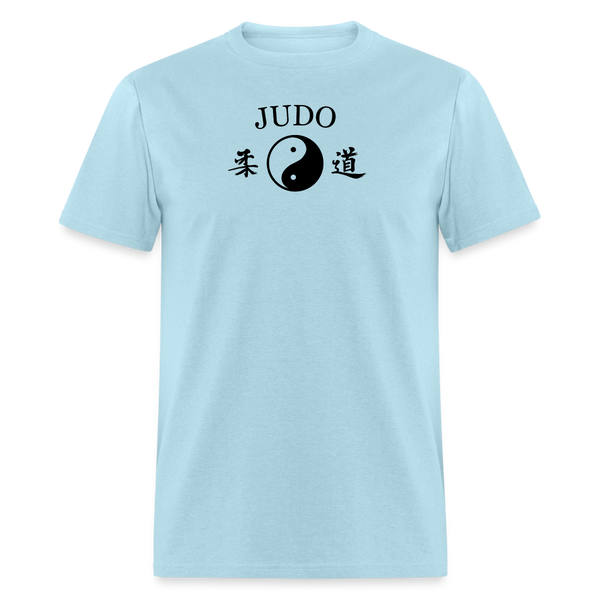 Judo Yin and Yang Kanji Men's T-Shirt - powder blue