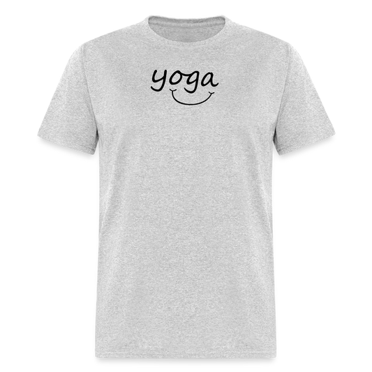 Yoga with a Smile Men's T-Shirt - heather gray