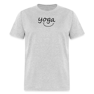 Yoga with a Smile Men's T-Shirt - heather gray