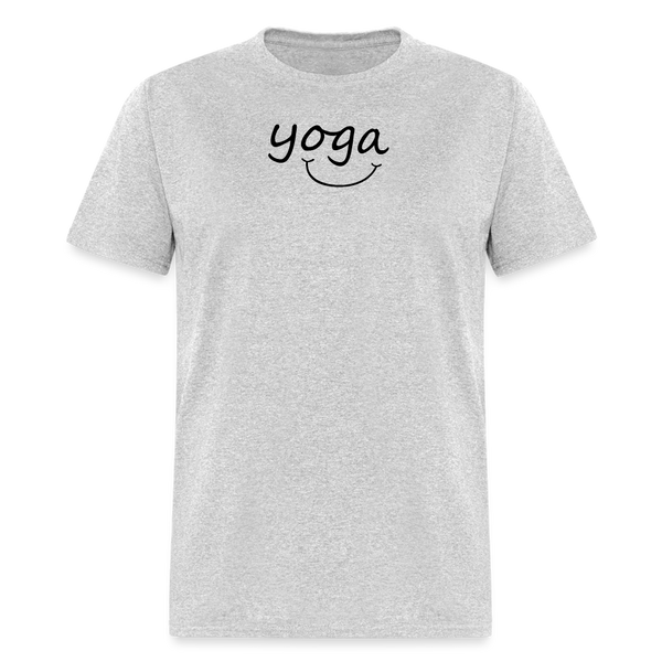 Yoga with a Smile Men's T-Shirt - heather gray