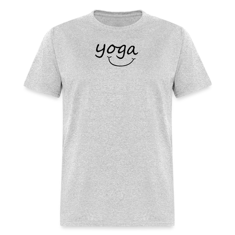 Yoga with a Smile Men's T-Shirt - heather gray