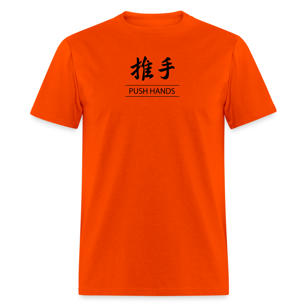 Push Hands Kanji Men's T-Shirt - orange