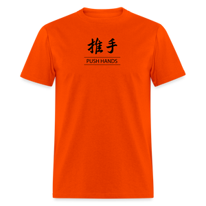 Push Hands Kanji Men's T-Shirt - orange