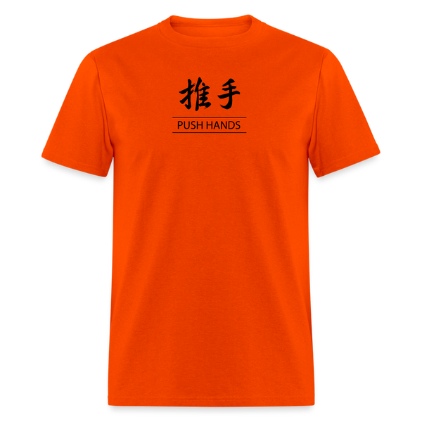 Push Hands Kanji Men's T-Shirt - orange