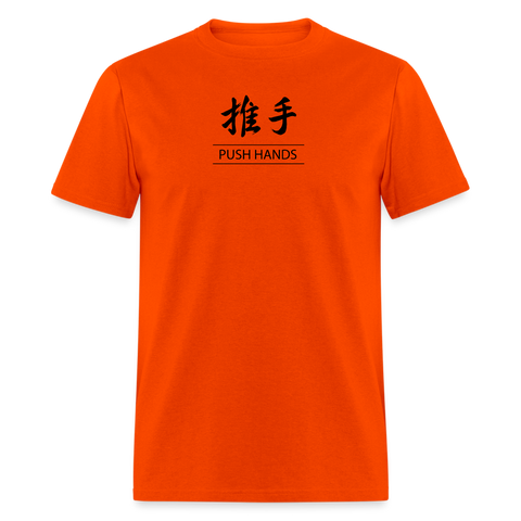 Push Hands Kanji Men's T-Shirt - orange