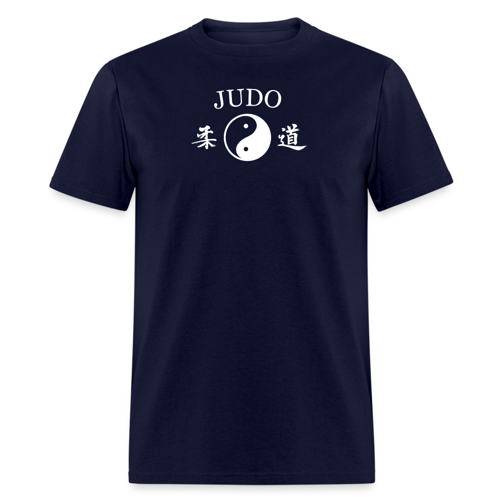 Judo Yin and Yang Kanji Men's T-Shirt - navy