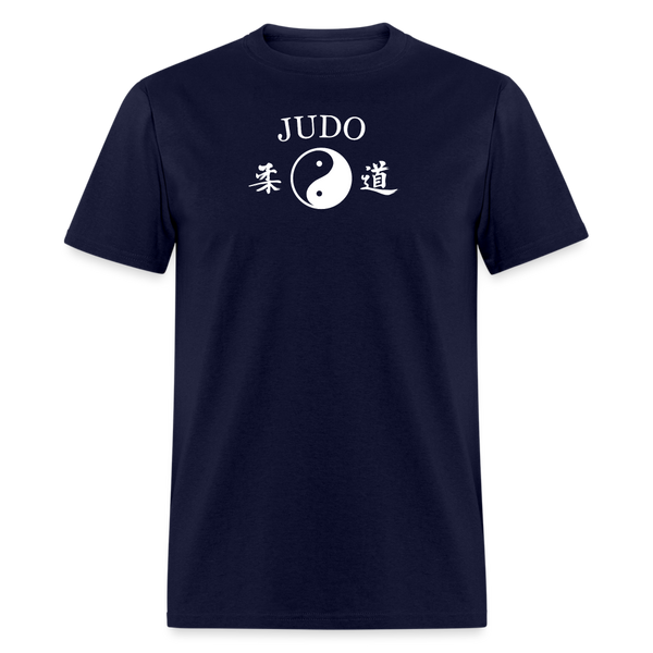 Judo Yin and Yang Kanji Men's T-Shirt - navy