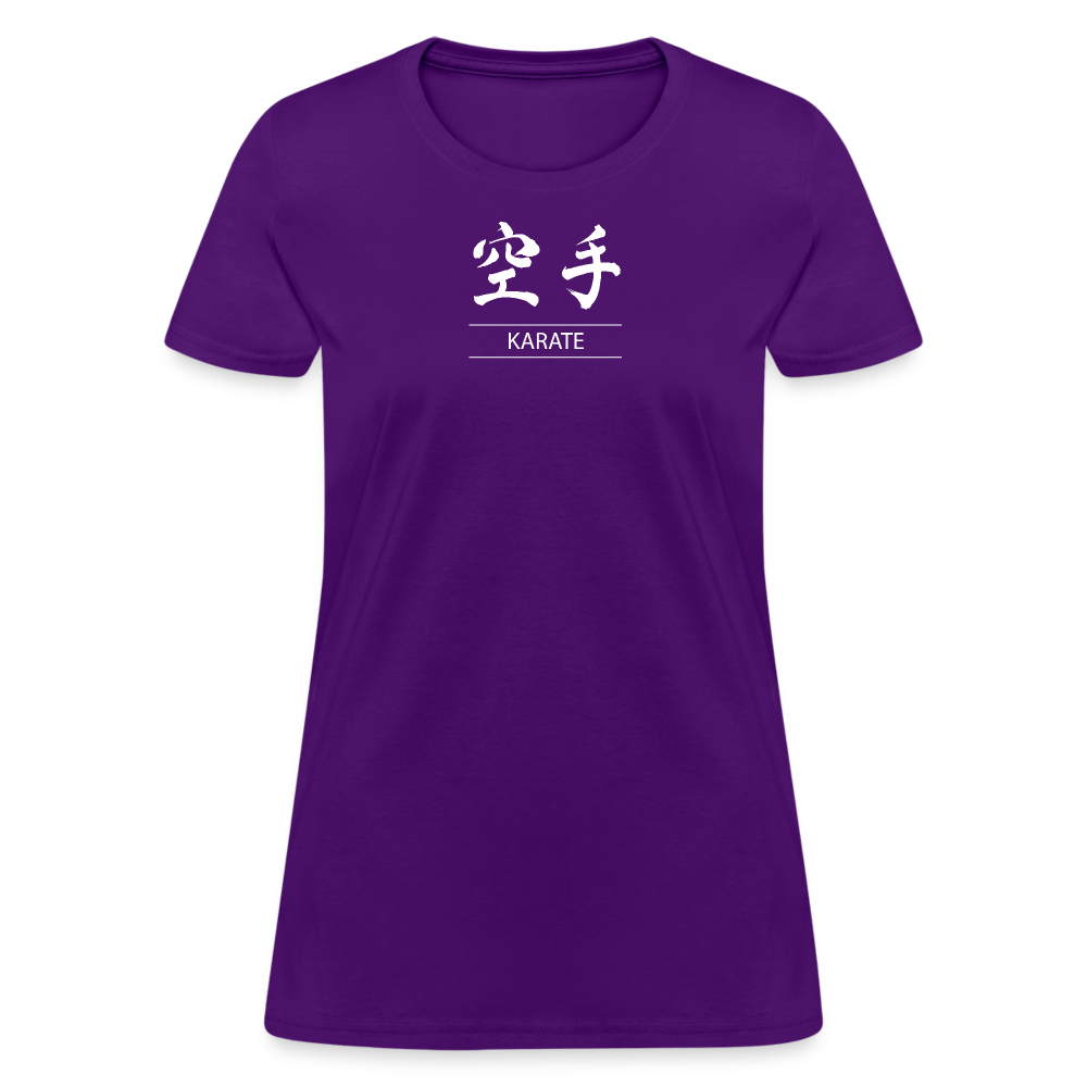 Karate Kanji Women's T-Shirt - purple