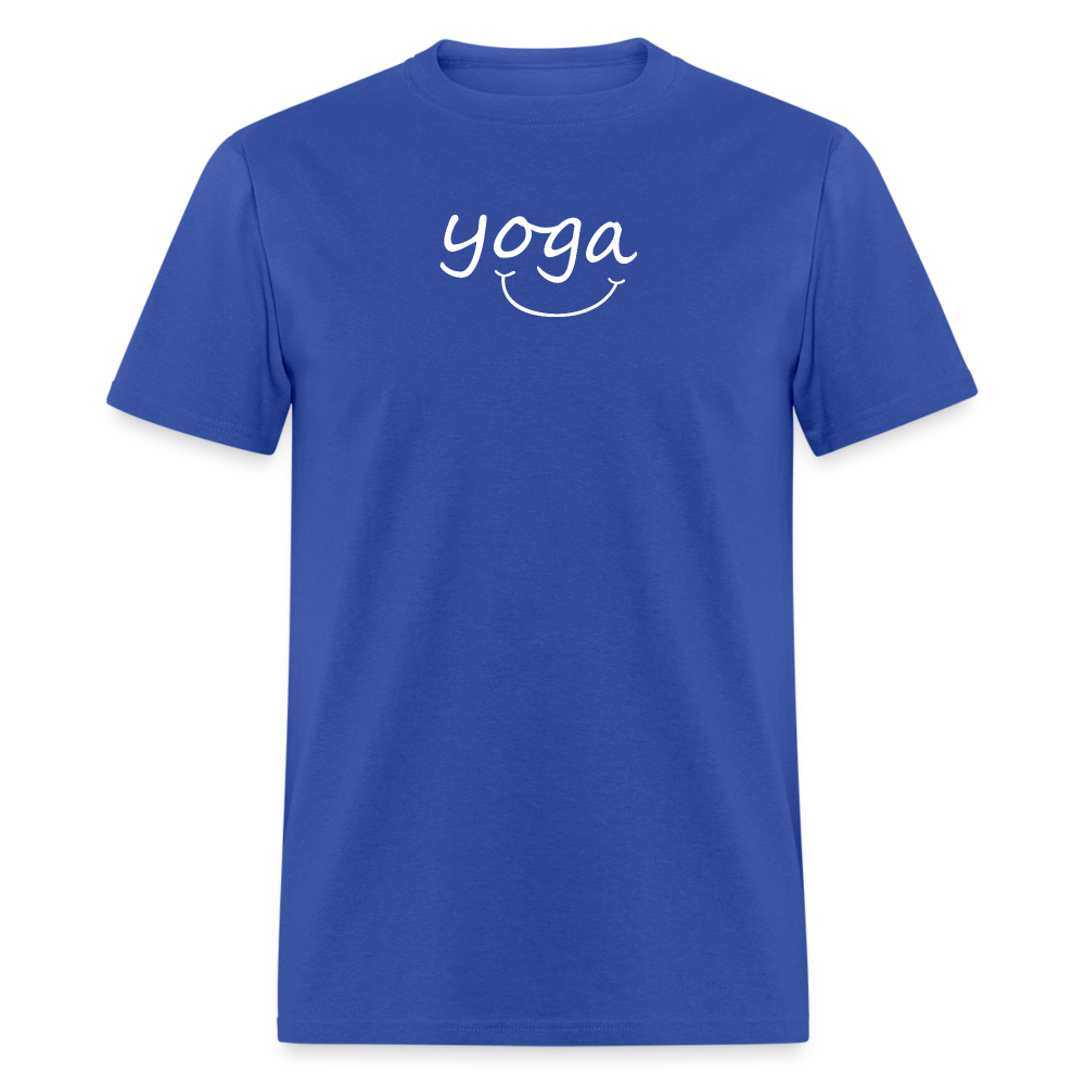 Yoga with a Smile Men's T-Shirt - royal blue