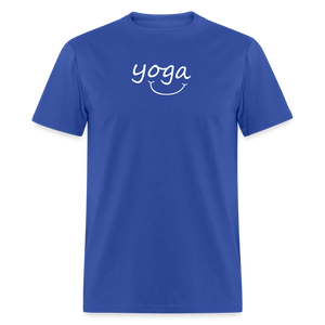 Yoga with a Smile Men's T-Shirt - royal blue