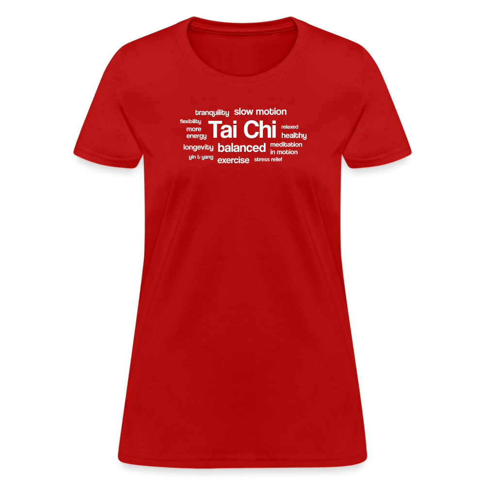 Tai Chi Health Benefits Women's T-Shirt - red