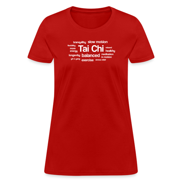 Tai Chi Health Benefits Women's T-Shirt - red