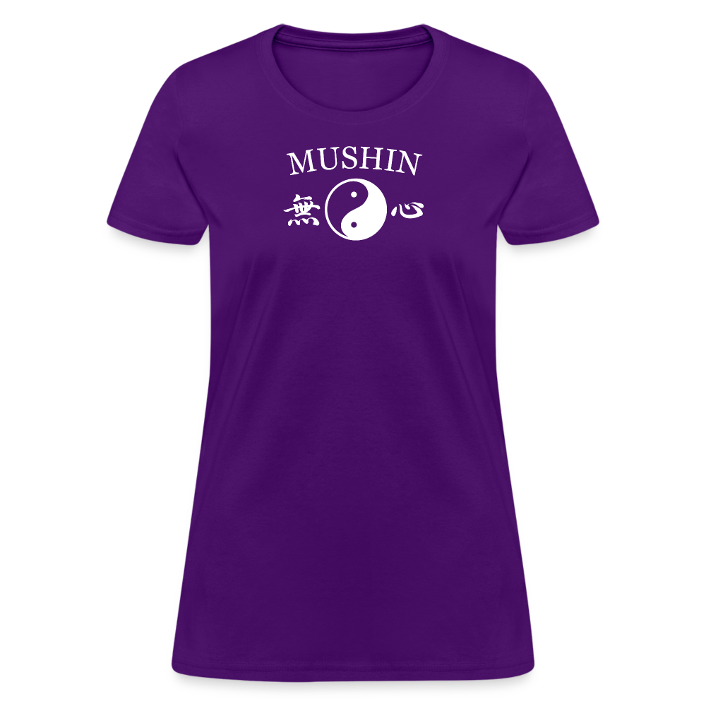 Mushin Kanji with Yin and Yang Women's T-Shirt - purple