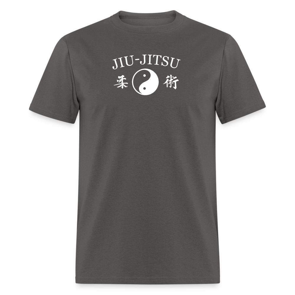 Jiu-Jitsu Yin and Yang Kanji Men's T-Shirt - charcoal