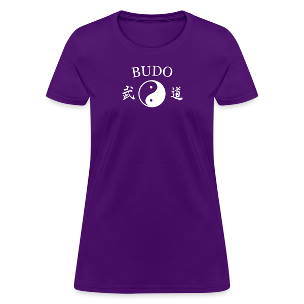 Budo Yin and Yang Kanji  Women's T-Shirt - purple