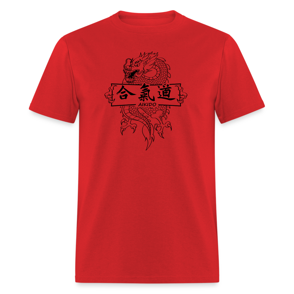 Dragon Aikido Men's T-Shirt - red