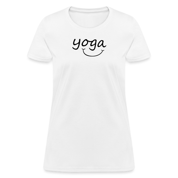 Yoga with a Smile Women's T-Shirt - white