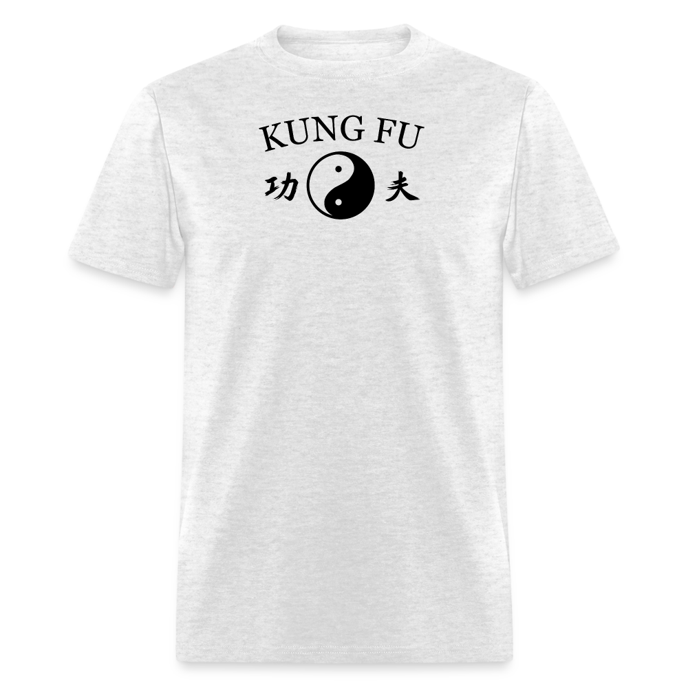 Kung Fu Yin and Yang Kanji Men's T-Shirt - light heather gray